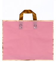 Пакет с петлевой ручкой розовый 40 х 31 х 8 см 80 мкм   10790744