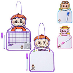 Доска маркерная " Mazari " 25*16см, Лабубу, с маркером, на шнурке, ассорти, пакет, европодвес