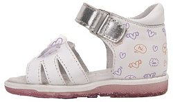 01112-F Сандалии 17-22 р.р Белый/Серебряный  разм.21