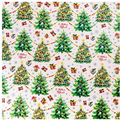 Упаковочная бумага на новый год «Хоровод ёлок», 70 х 100 см, глянцевая