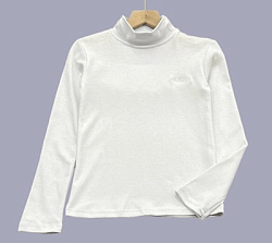 Водолазка для девочки школьная  белого цвета (13456566) Турция (4шт в уп)