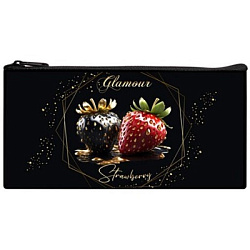 Пенал мягкий ПМП 17-20 КЛУБНИКА ткань,дизайн арт.87042 (1/36шт)