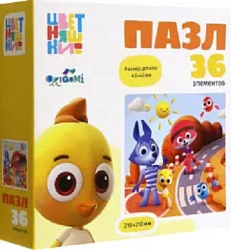 Цветняшки. Пазл. 36эл. Самокат. 05524