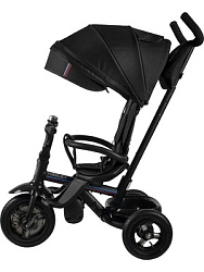 Велосипед трёхколёсный с ручкой  ПРАЙМ PLUS(колёса надув/,10"/8",звонок) черный SPORT (арт. ВЛ-5505)