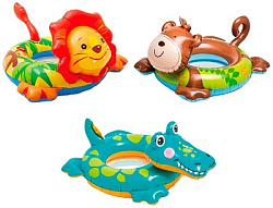 КРУГ ДЛЯ ПЛАВАНИЯ- КРОКОДОЛ-72Х66СМ ЖИВОТНЫЕ 3ВИДА ВН:58221