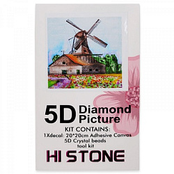 Алмазная мозаика 20*20см МЕЛЬНИЦА арт.MW27868 (1/100шт)