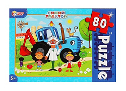 322673 Синий трактор. Пазлы классические в коробке.Пазл 80 деталей.Умные игры в уп.16шт в кор.8уп