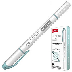 Артмаркер " Hatber " Mildtone Pastel Бирюзовый, двухсторонний, 1,0-4,0мм, пулевидный/скошенный, круг