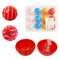 Точилка " KWELT " пластиковая Volleyball 1 отверстие, с контейнером, цвет ассорти, пластиковая упако