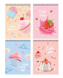 Блокнот А5 40л. на гребне BG "Best desserts" Б5гр40 12145
