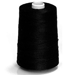 Нить суровая для сшивания документов 1000м черная, диаметр 1мм, лавсан