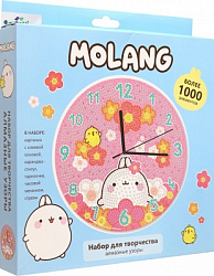 Molang. Алмазные узоры. Часы. Поле цветов. Арт.07531