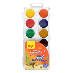 Акварель Мульти-Пульти "Енот в Красном море", медовая, 24 цветов, без кисти, пластик, европодвес