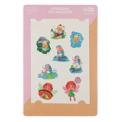 Временные переводные тату «Феечки», 11 × 16 см   7337031