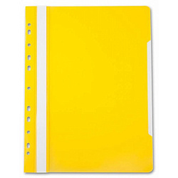 Папка-скоросшиватель с перф. БЮРОКРАТ А4 цв.ЖЕЛТЫЙ