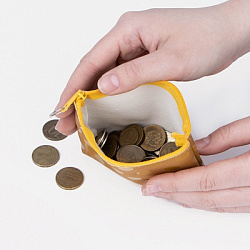 Кошелёк на молнии, цвет золото