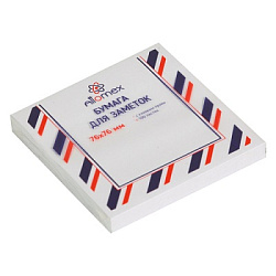 Блок самоклеящийся (стикеры) 76*76мм 100л белый " Attomex ", 10702070/290524/3189853/1     