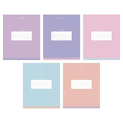 Тетрадь с пластиковой обложкой А5  18л линия " Hatber " PROстиль для девочек, офсет, на скобе, 5 диз