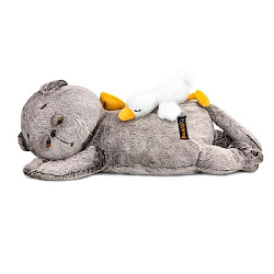 Kl50-002 Игрушка Кот Басик сонный с Гусиком (пижамница)