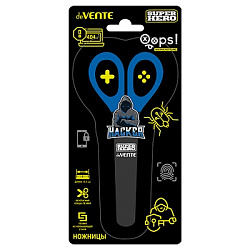 Ножницы детские " deVente " SuperHero. Hacker 13,5см, металлические, пластиковые ручки, защитный фут