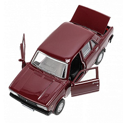 Машина металл LADA ваз-2105 1997 12 cm, двери, багаж, инерц., гранат, кор. Технопарк в кор.2*36шт