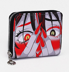 Кошелёк на молнии, отдел для карт, для монет, цвет чёрный