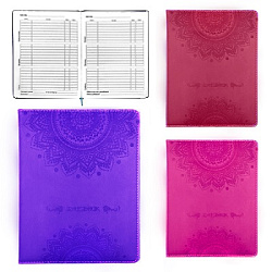 Дневник 1-11 класс искусственная кожа " KWELT " Узор, ассорти (розовый, фиолетовый, бордовый), без в