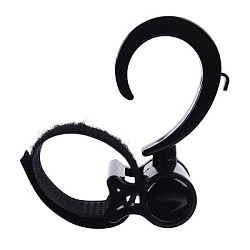 Крючок-вешалка (1 шт.), пластиковый на липучке, цвет черный