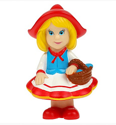 Игрушка пластизоль для купания красная шапочка сетка КАПИТОШКА в кор.4*24шт