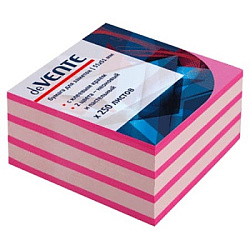 Блок самоклеящийся (стикеры) 51*51мм 250л неон, пастель, 2 цвета, ассорти " deVente ", 10702070/2604