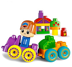 Конструктор пластиковый "Веселый паровозик" 30 дет Baby Blocks арт.03908
