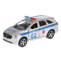 Машина металл KIA sorento prime ПОЛИЦИЯ, 12 см, двери, багаж., инерц., кор. Технопарк в кор.2*24шт