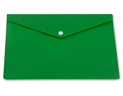 Папка на кнопке МАЛЫЙ ФОРМАТ А5 " KWELT " зеленая 0,18мм непрозрачная