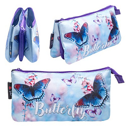 Пенал-косметичка " Пчелка " ПК-51 1 отделение, 5 секций, 225*120*100мм, Премиум, Авокадо лав, на мол