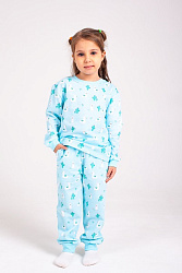 TAKRO, ПИЖАМА для девочки M1167KR-2/5 (бирюзовый, /98/56, лама)
