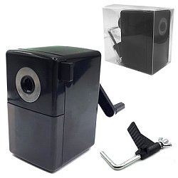 Точилка механическая " KWELT " 6*10*7см, с креплением к столу, пластиковая упаковка 7*10,5*11см