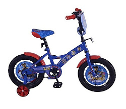299425  Вело.дет.14" gw-тип,щиток,страх.кол,звон,покр.полу-слик 2,125",син./красн. ЩЕНЯЧИЙ ПАТРУЛЬ в