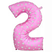 Шар (40''/102 см) Цифра, 2, Розовый №NM2/PINK