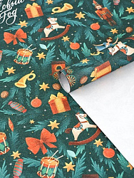 Бумага упаковочная крафтовая «Новый год 2026: Лошадь», Щелкунчик, 50 × 70 см