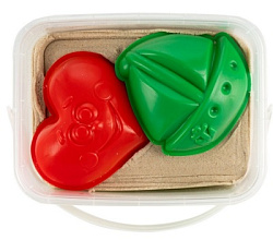 Пт-027 Радужный песок 0,7 кг, 2 формочки