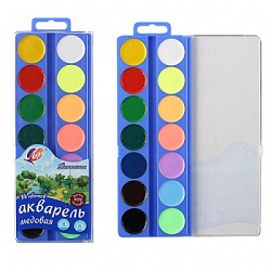 Краски акварельные без кисти Фантазия 14цв " Луч " медовые, пластиковая упаковка, европодвес