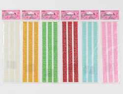 Клеевые декор. кристаллы  АСС.ЖЕМЧУГ  36*8,5cм арт.5541 (1/12/1200шт)