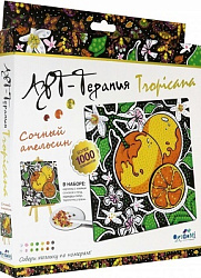 Арт-терапия. Алмазные узоры. 20х20 см. Сочный апельсин арт. 04733