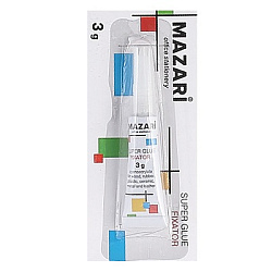 Супер-клей " Mazari " Fixator, 3г, на цианакриловой основе, блистер, 10702070/120924/5060475       