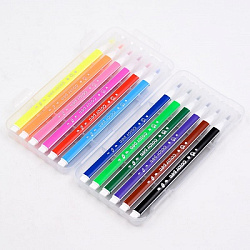 Фломастеры ВЕСЕЛЫЕ ЗВЕРЯТА 12цв водн.основа,кист.нак. пласт.упак. арт.716-12 (1/40/160наб)