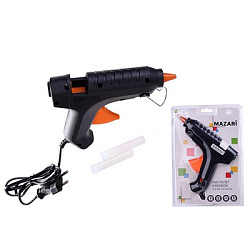 Клеевой пистолет " Mazari " мощность- 40 Вт, диаметр клеевых стержней - 1,1см, с кнопкой включения, 
