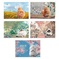 Альбом А4 24л " Hatber " Пухляши (ассорти), скоба, обложка - мелованный картон, матовая ламинация, т