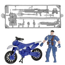 Набор солдатиков с  мотоциклом, ПОЛИЦИЯ, в кор.24,5*6,5*17см ИГРАЕМ ВМЕСТЕ в кор.2*48шт