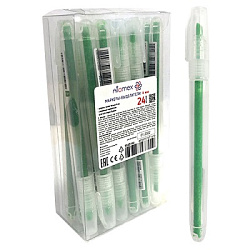 Текстовыделитель " Attomex " зеленый 1-4мм, круглый корпус с клипом, скошенный наконечник