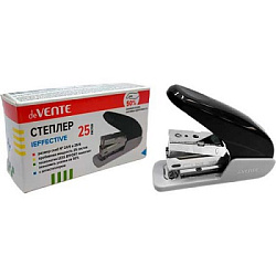 Степлер №24/6, 26/6 на 25л " deVente " Ieffective 50скоб пластиковый, черный, глубина закладки бумаг